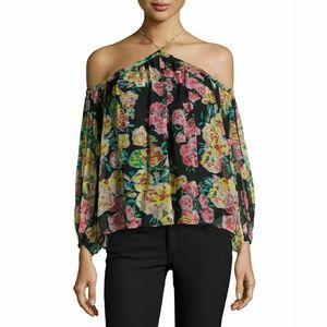 Ella Moss Jaeda Cold Shoulder Silk Blouse